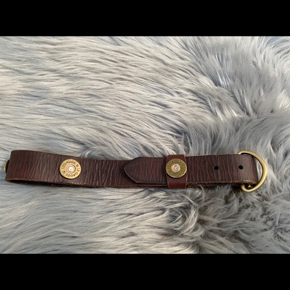 Nocona dog collar brown leather 12 gauge shell 27” - Picture 2 of 5